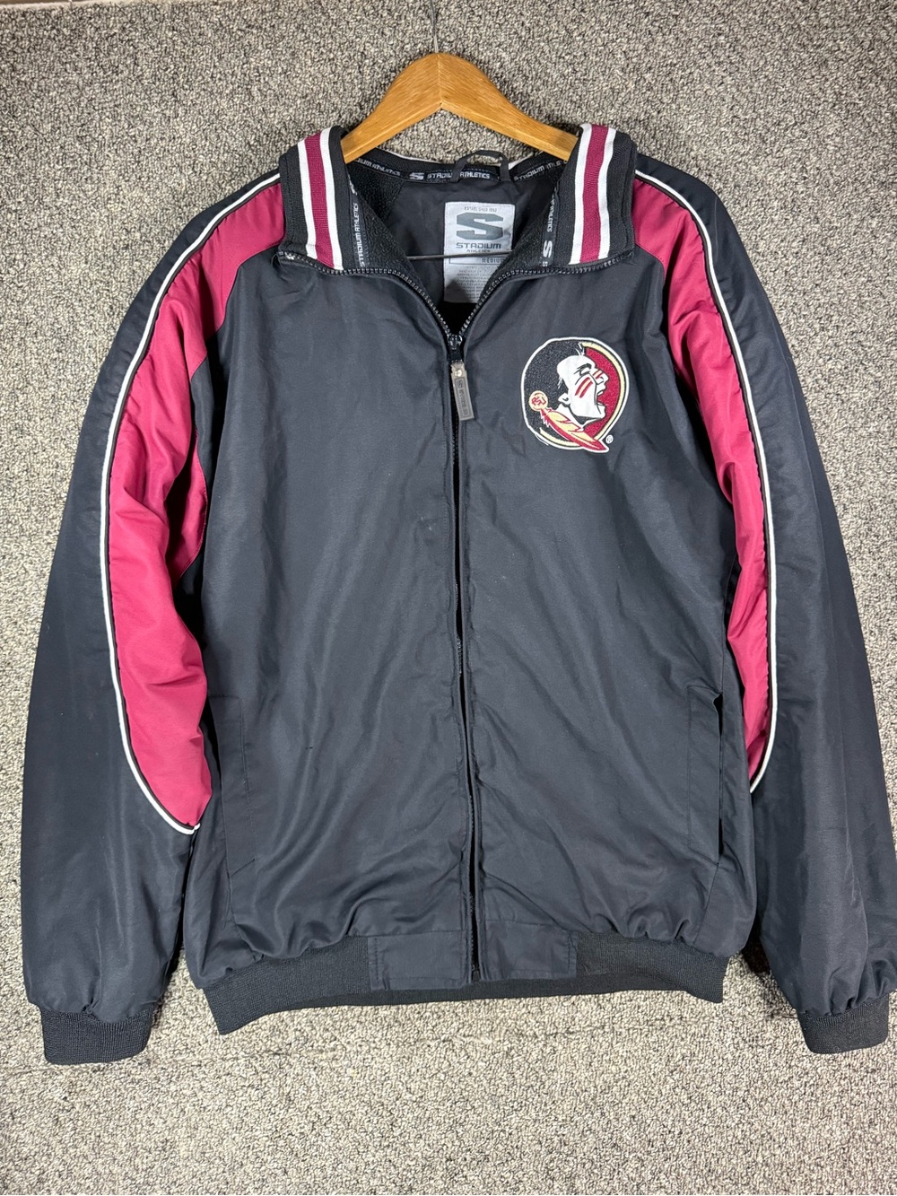 Stadium Athletics FSU Seminoles Full Zip Fleece Lined Jacket Medium